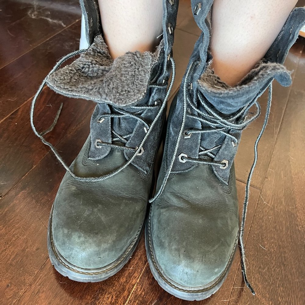 Womens Timberland Fleece Lined Boots Sz 10